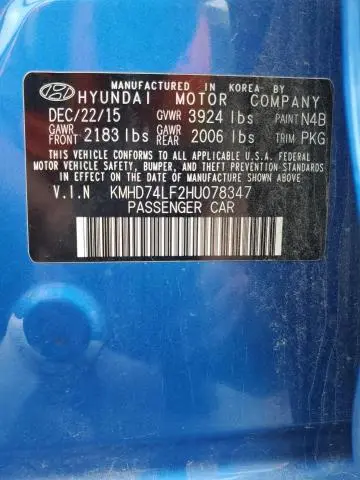 2017 HYUNDAI ELANTRA SE  