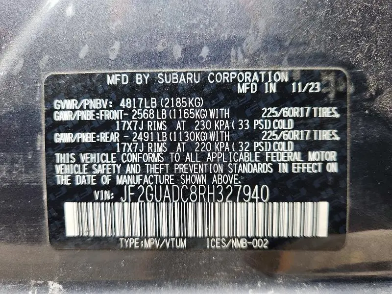 2024 SUBARU CROSSTREK PREMIUM  