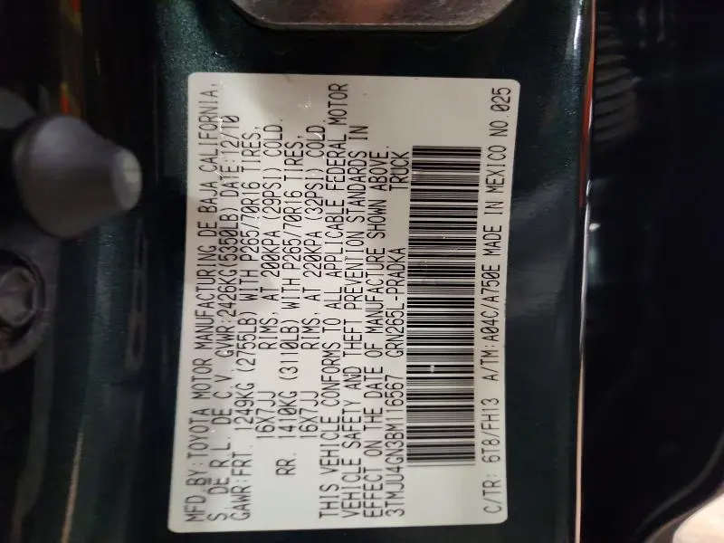 2011 TOYOTA TACOMA DOUBLE CAB PRERUNNER  