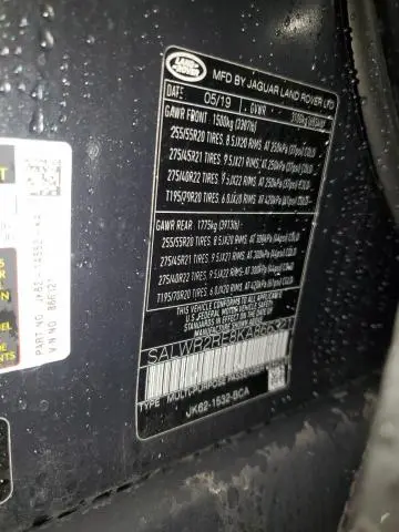 2019 LAND ROVER RANGE ROVER SPORT SUPERCHARGED DYNAMIC  