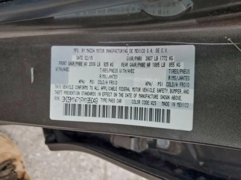 2015 MAZDA 3 GRAND TOURING  