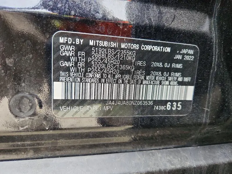2022 MITSUBISHI OUTLANDER SE  