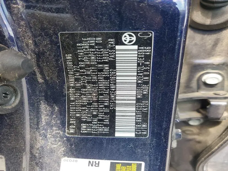 2022 TOYOTA COROLLA SE  