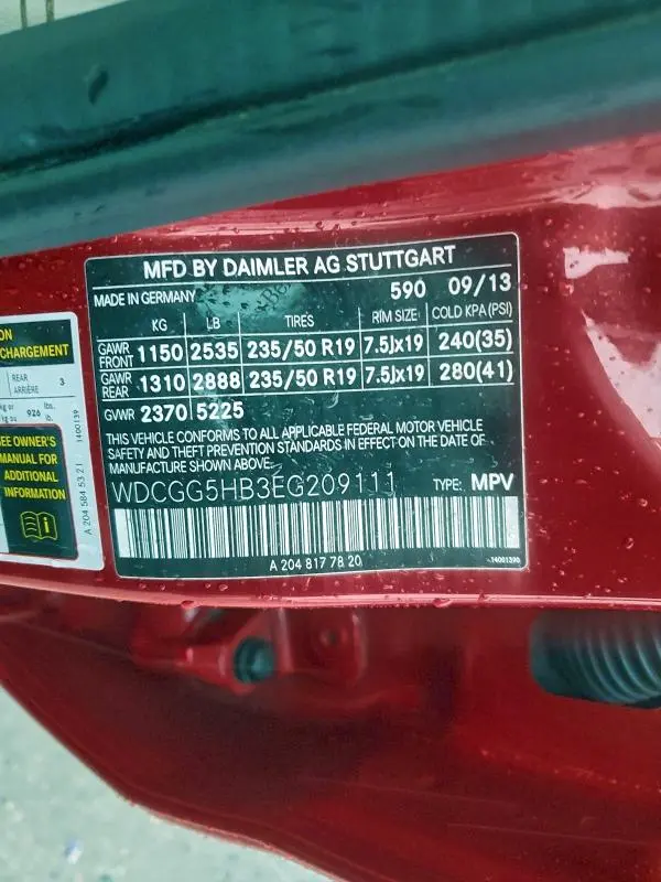 2014 MERCEDES-BENZ GLK 350  