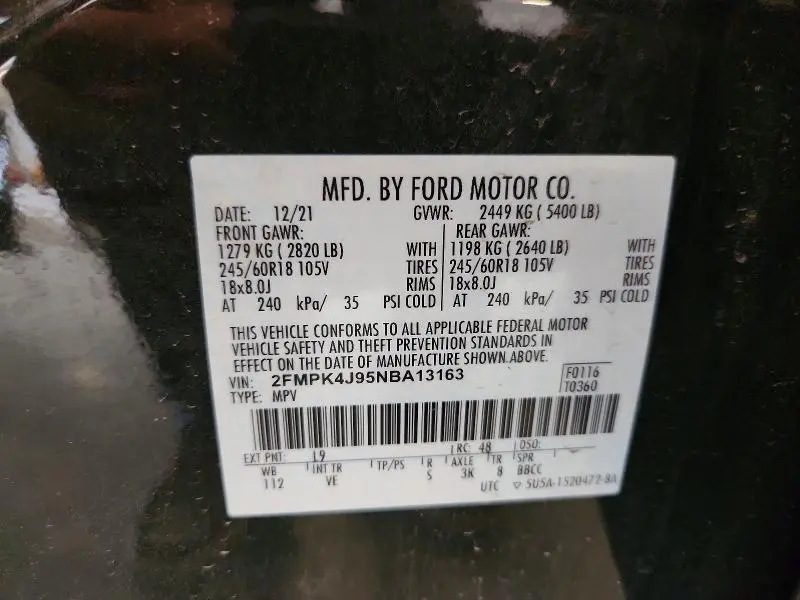 2022 FORD EDGE SEL  