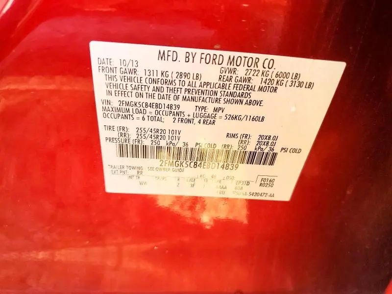 2014 FORD FLEX SEL  