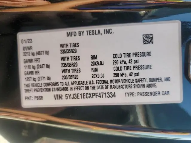 2023 TESLA MODEL 3   