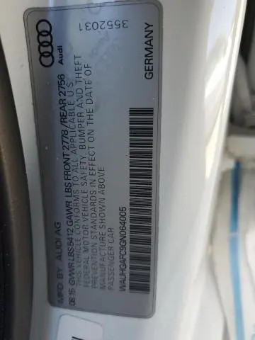 2016 AUDI A6 PRESTIGE  