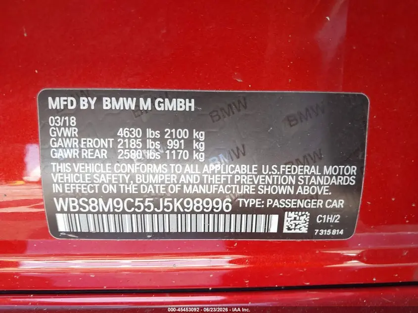2018 BMW M3 CS
