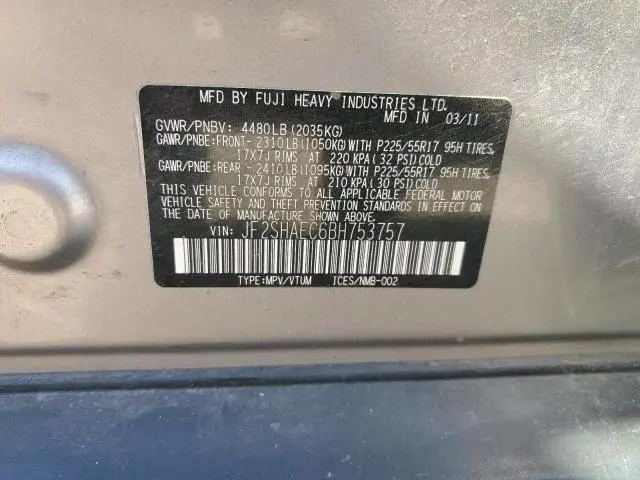 2011 SUBARU FORESTER LIMITED  