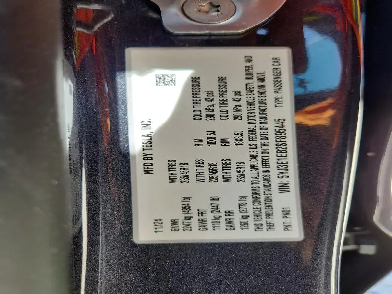2025 TESLA MODEL 3   