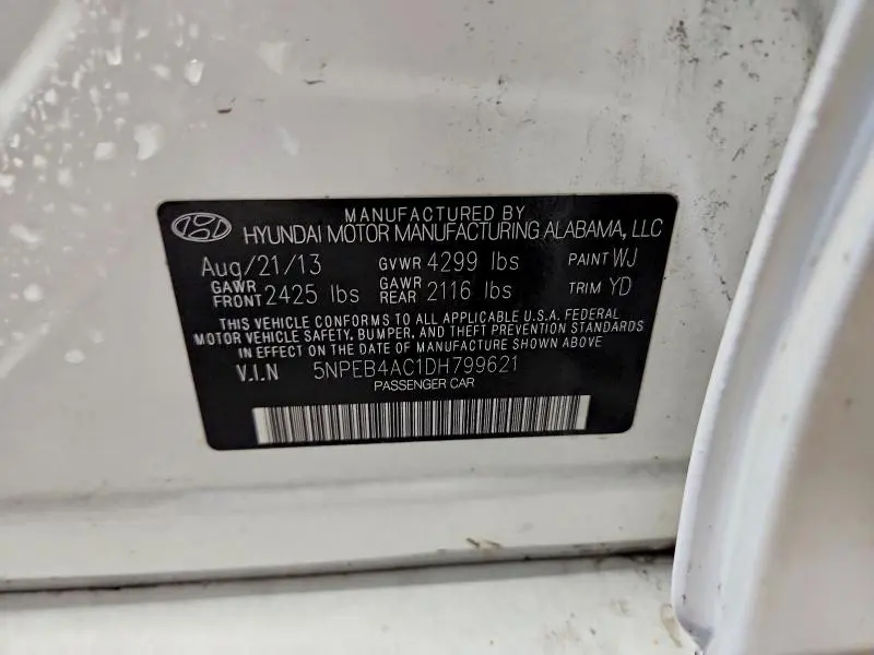 2013 HYUNDAI SONATA GLS  