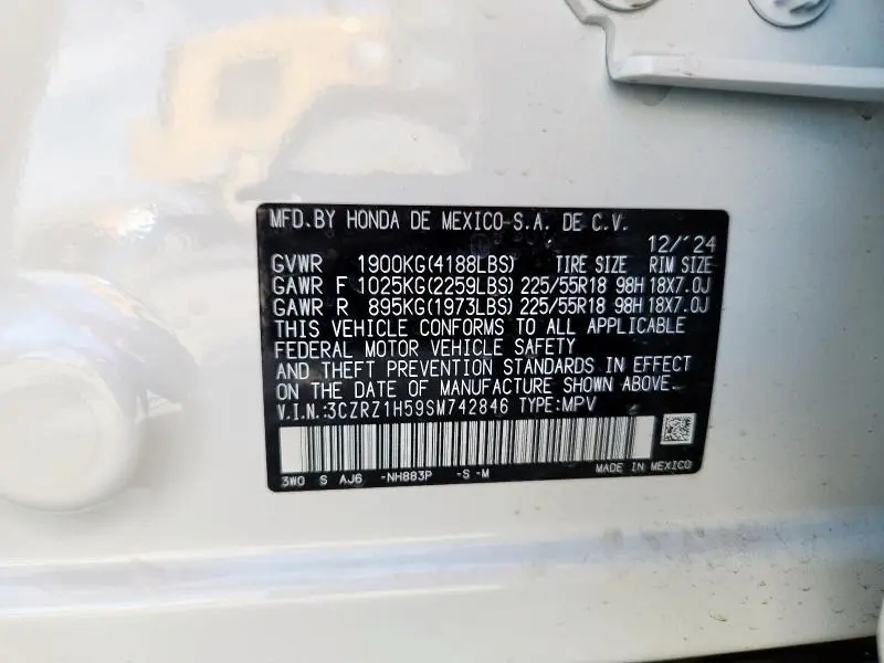 2025 HONDA HR-V SPORT  