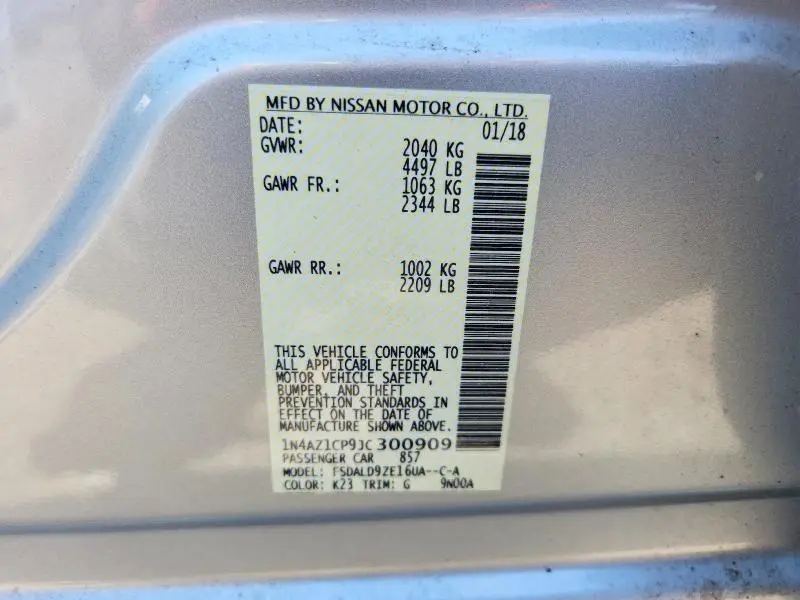 2018 NISSAN LEAF SV  