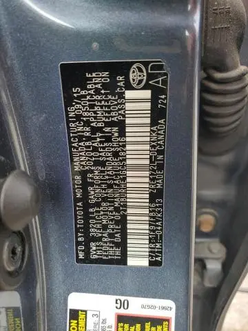2016 TOYOTA COROLLA L  