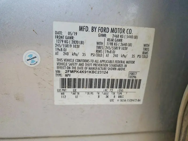 2019 FORD EDGE TITANIUM  