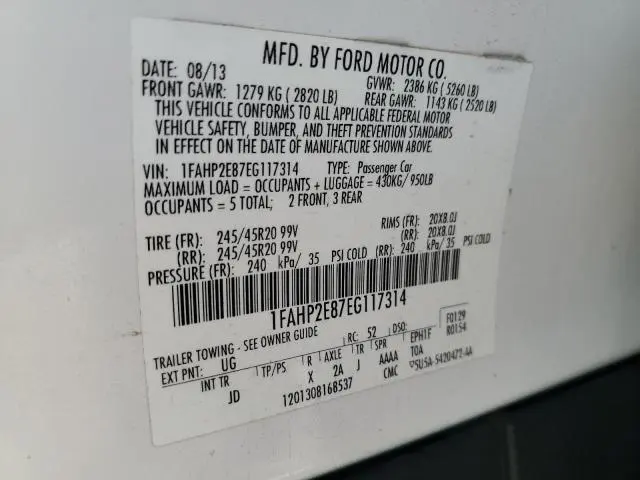 2014 FORD TAURUS SEL  