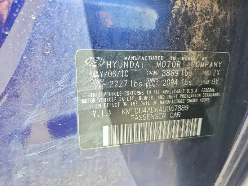 2010 HYUNDAI ELANTRA GLS  