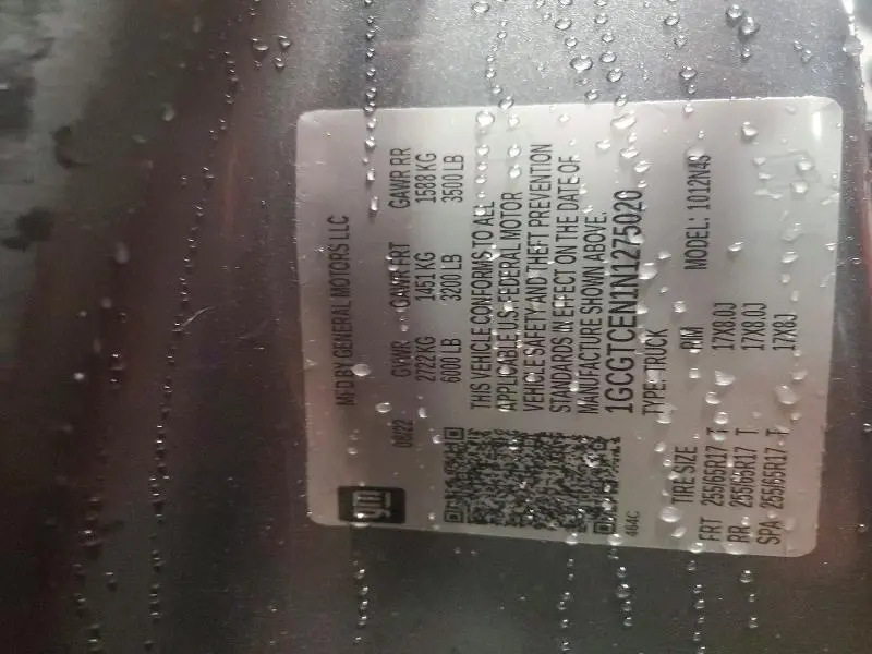 2022 CHEVROLET COLORADO LT  