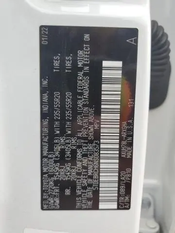 2022 TOYOTA HIGHLANDER HYBRID PLATINUM  