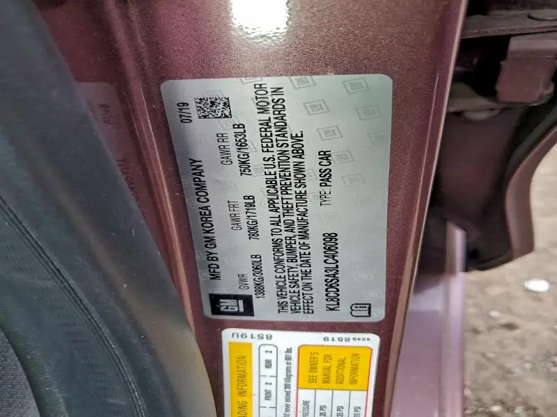 2020 CHEVROLET SPARK 1LT  