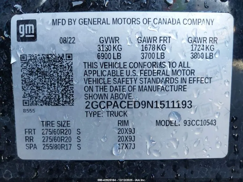 2022 CHEVROLET SILVERADO 1500 2WD  SHORT BED LT