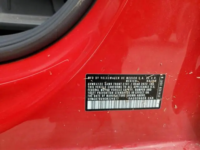 2019 VOLKSWAGEN JETTA S  