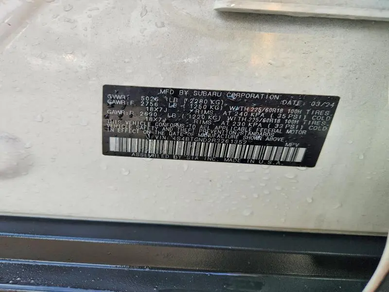 2024 SUBARU OUTBACK LIMITED XT  