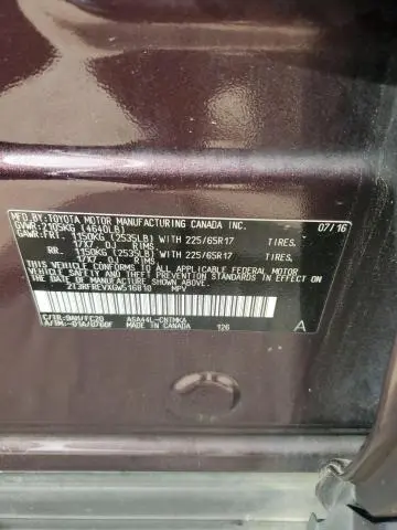 2016 TOYOTA RAV4 XLE  