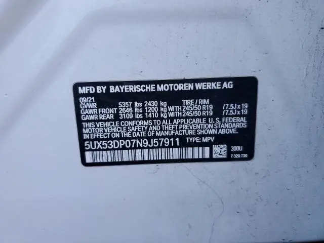 2022 BMW X3 XDRIVE30I  