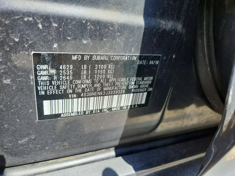 2018 SUBARU LEGACY 3.6R LIMITED  
