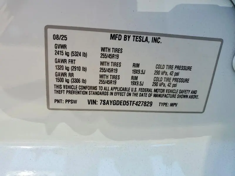 2026 TESLA MODEL Y   