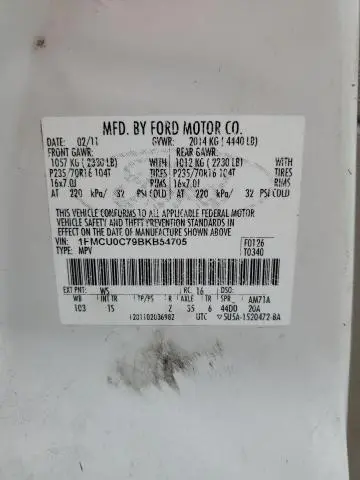 2011 FORD ESCAPE XLS  