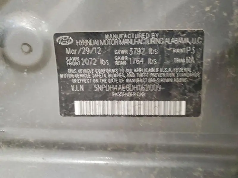 2013 HYUNDAI ELANTRA GLS  