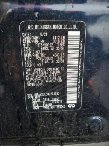 2021 INFINITI QX80 SENSORY  