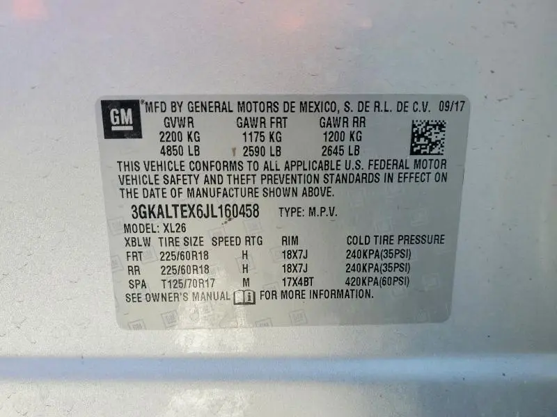 2018 GMC TERRAIN SLE  