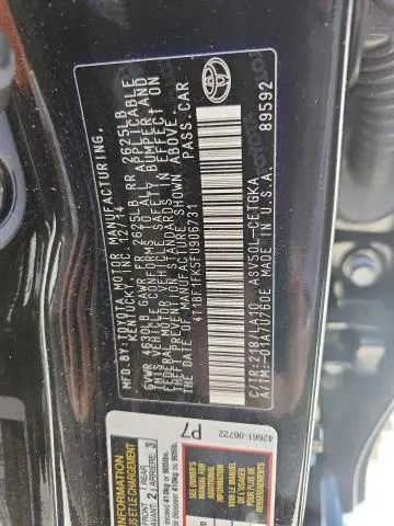 2015 TOYOTA CAMRY LE  