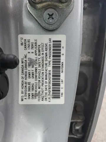 2012 HONDA CIVIC LX  
