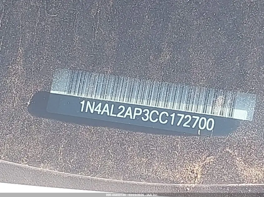 2012 NISSAN ALTIMA 2.5 S