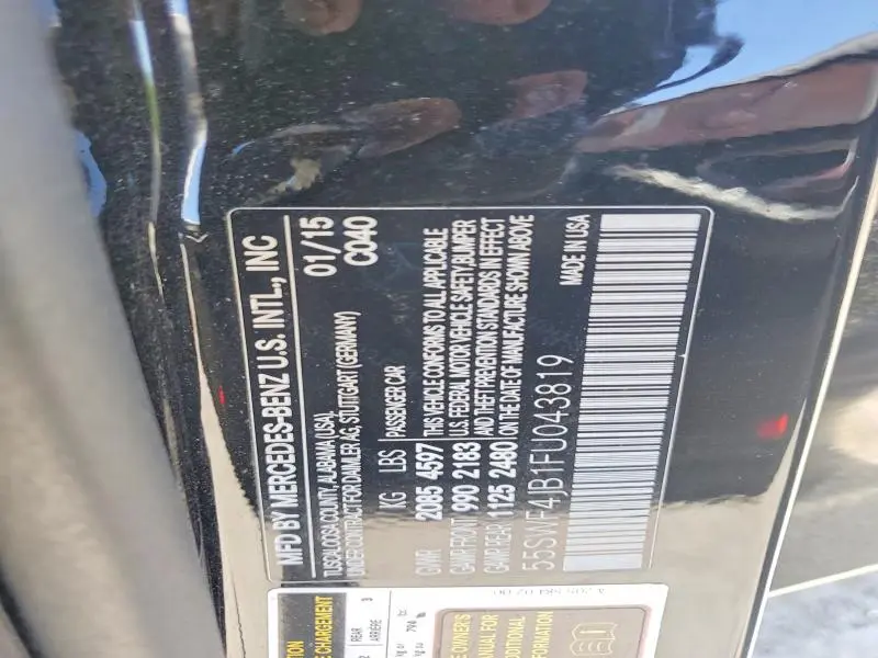 2015 MERCEDES-BENZ C 300  