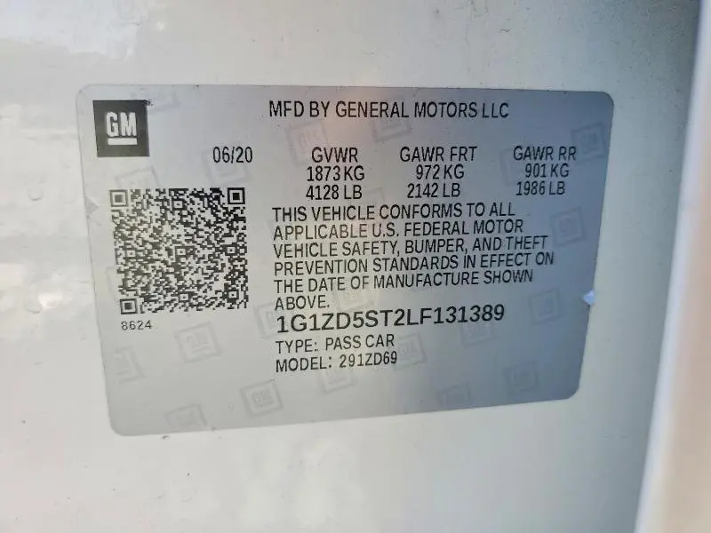 2020 CHEVROLET MALIBU LT  