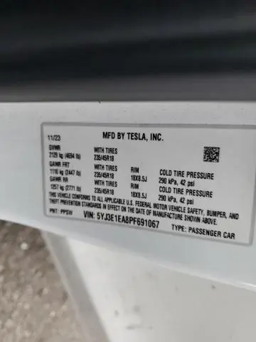 2023 TESLA MODEL 3   