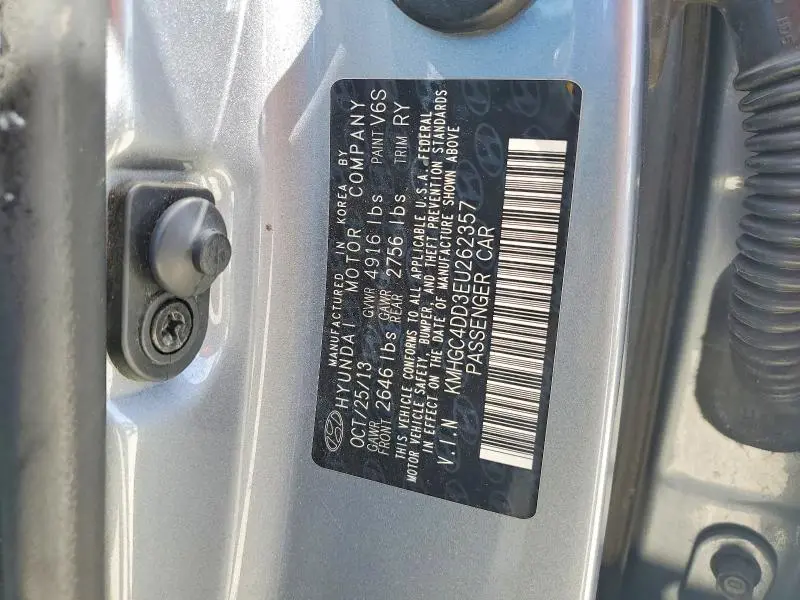 2014 HYUNDAI GENESIS 3.8L  