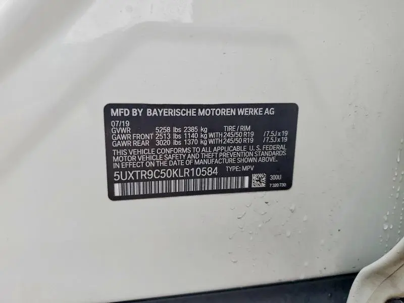 2019 BMW X3 XDRIVE30I  