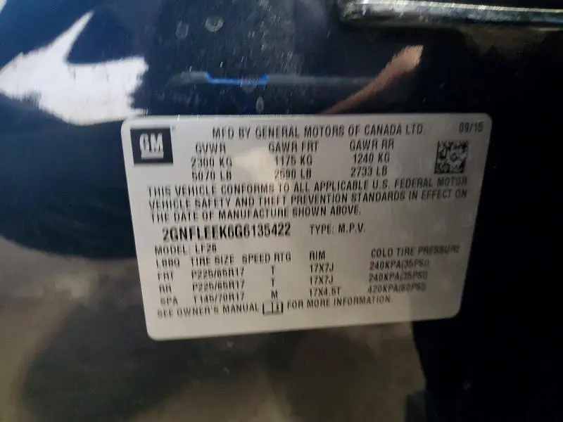 2016 CHEVROLET EQUINOX LS  