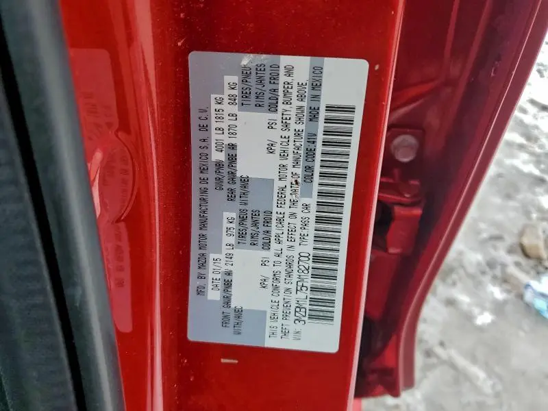 2015 MAZDA 3 TOURING  