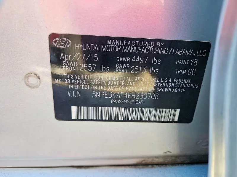 2015 HYUNDAI SONATA SPORT  