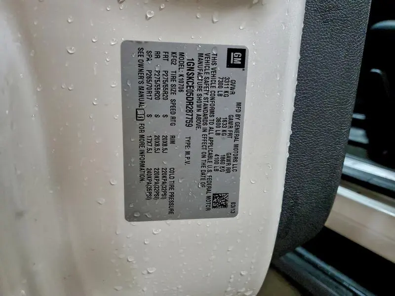 2013 CHEVROLET TAHOE K1500 LTZ  