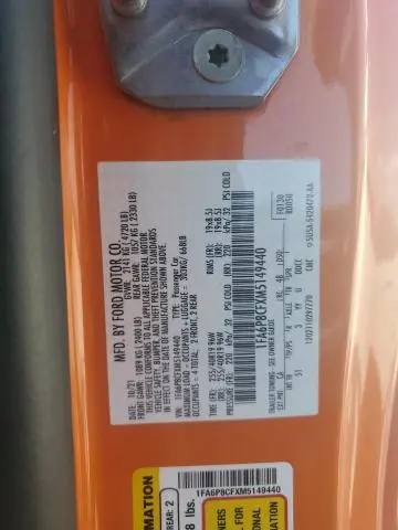 2021 FORD MUSTANG GT