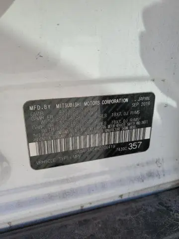 2017 MITSUBISHI OUTLANDER SPORT ES  